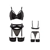 Agathe Ensemble 3p BDSM Noir
