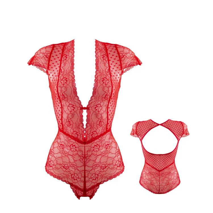Lovebila - Body coeur rouge - L/XL