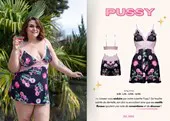Pussy - Nuisette flowers - 4/5XL