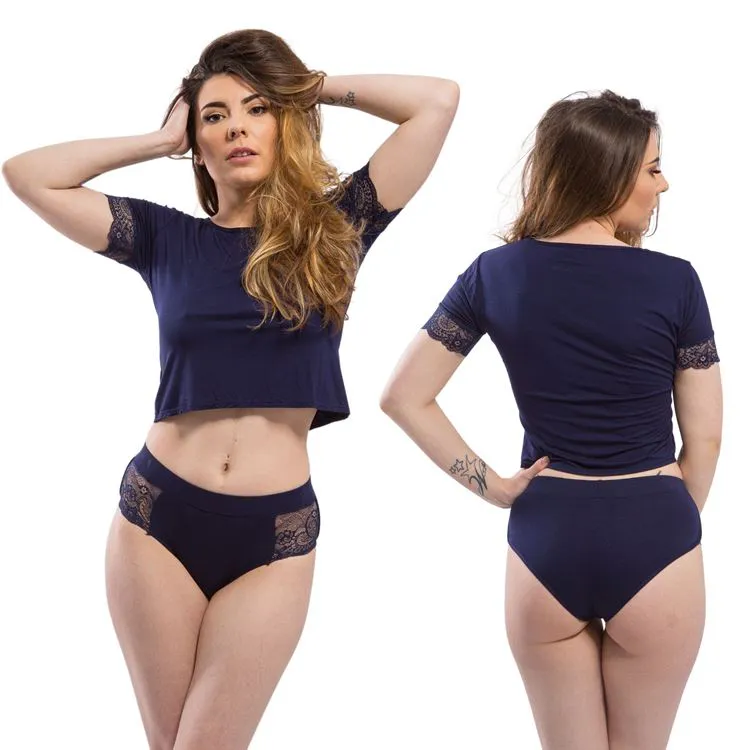 Napoli BLEU - Top & short coton