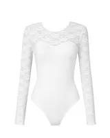 Salomé - Body manches longues BLANC