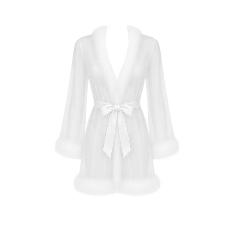 Elsa Peignoir Fourrure BLANC