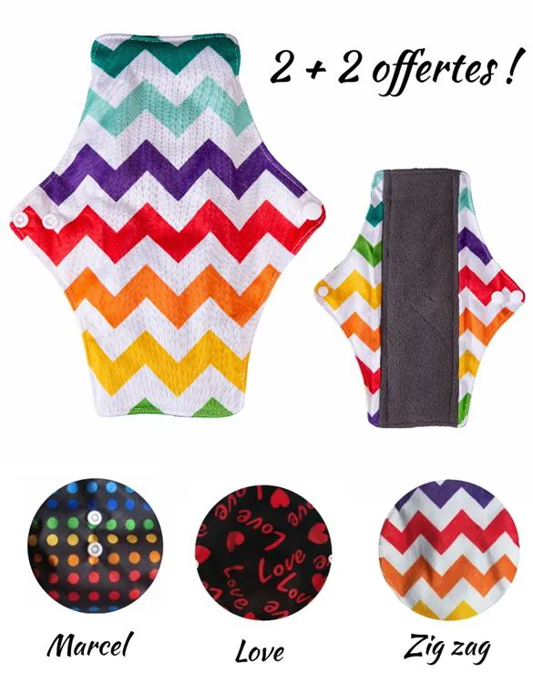 Serviette lavable - Lot de 4 :  2 + 2 offertes !