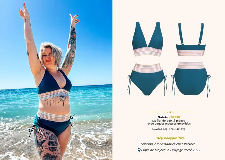 Sabrina - Maillot de bain 2p turquoise