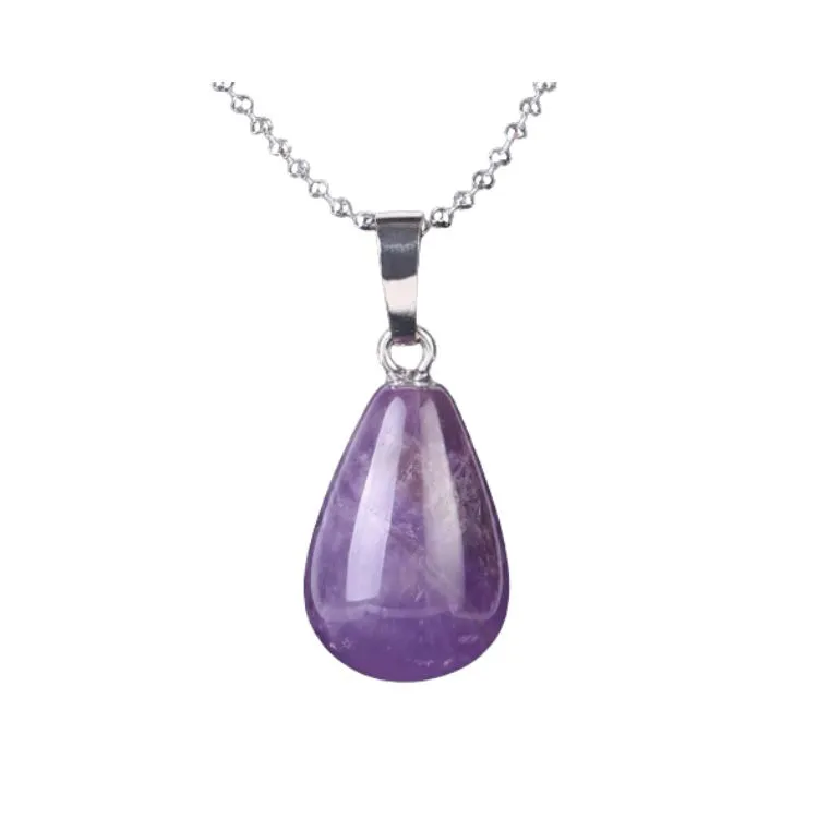 Litho - Pendentif goutte - Améthyste