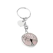 Litho - Porte-clé Arbre - Quartz rose