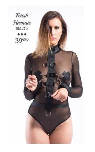 Fetish Harnais variable cou et poignets