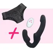 RILEY - Gode ceinture avec culotte Noir