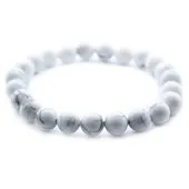 Bracelet Lithotérapie - Jaspe Blanc