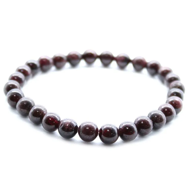 Bracelet Lithotérapie - Grenat Sanguine