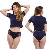 Napoli BLEU - Top & short coton